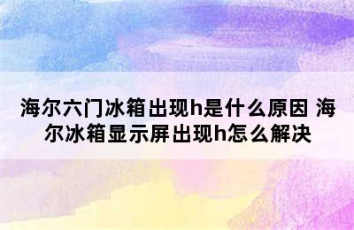 海尔六门冰箱出现h是什么原因 海尔冰箱显示屏出现h怎么解决